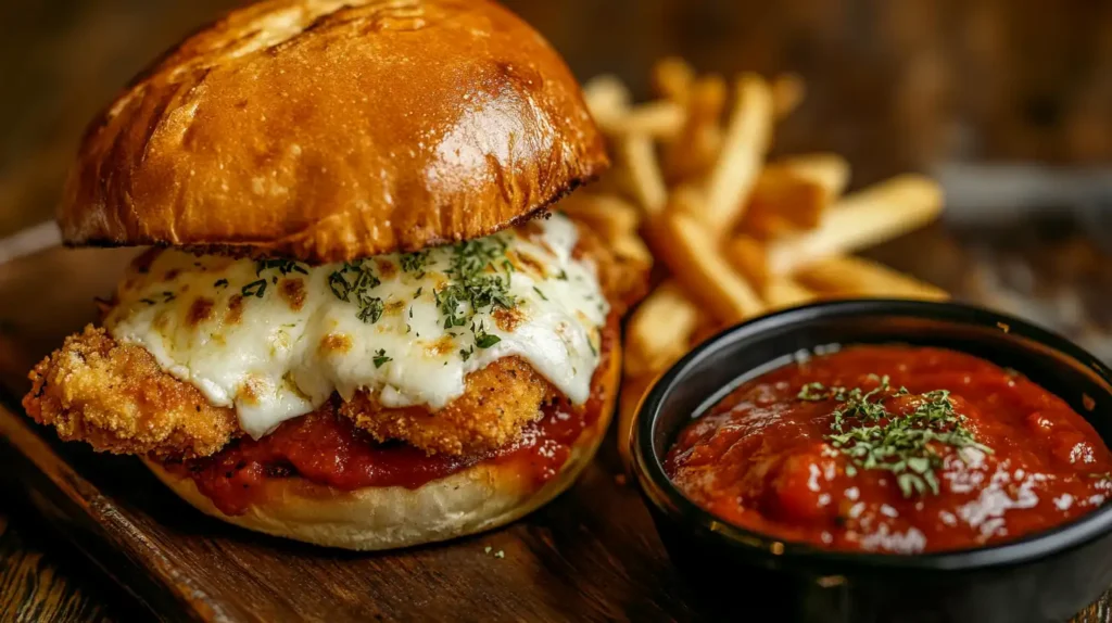 How do you make chicken parmesan sandwiches?