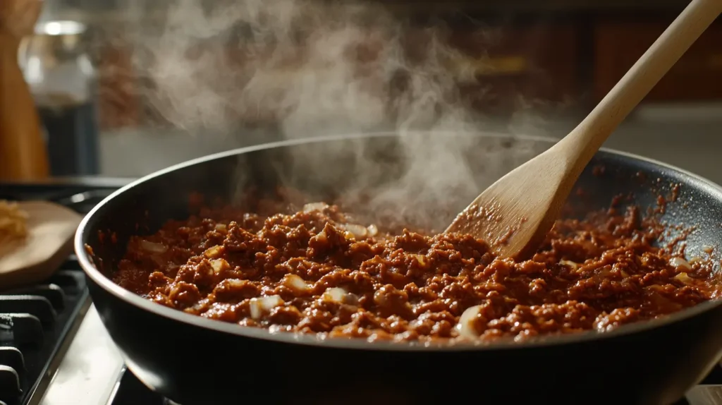 Texas Toast Sloppy Joes Recipe 6 U5778331574 A Close Up Of A Sizzling Skillet Filled With A Ri 9d73c6f9 Cc9b 47de A095 692113ff8969 2