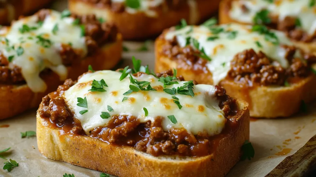Texas Toast Sloppy Joes served on a plate with crispy fries.