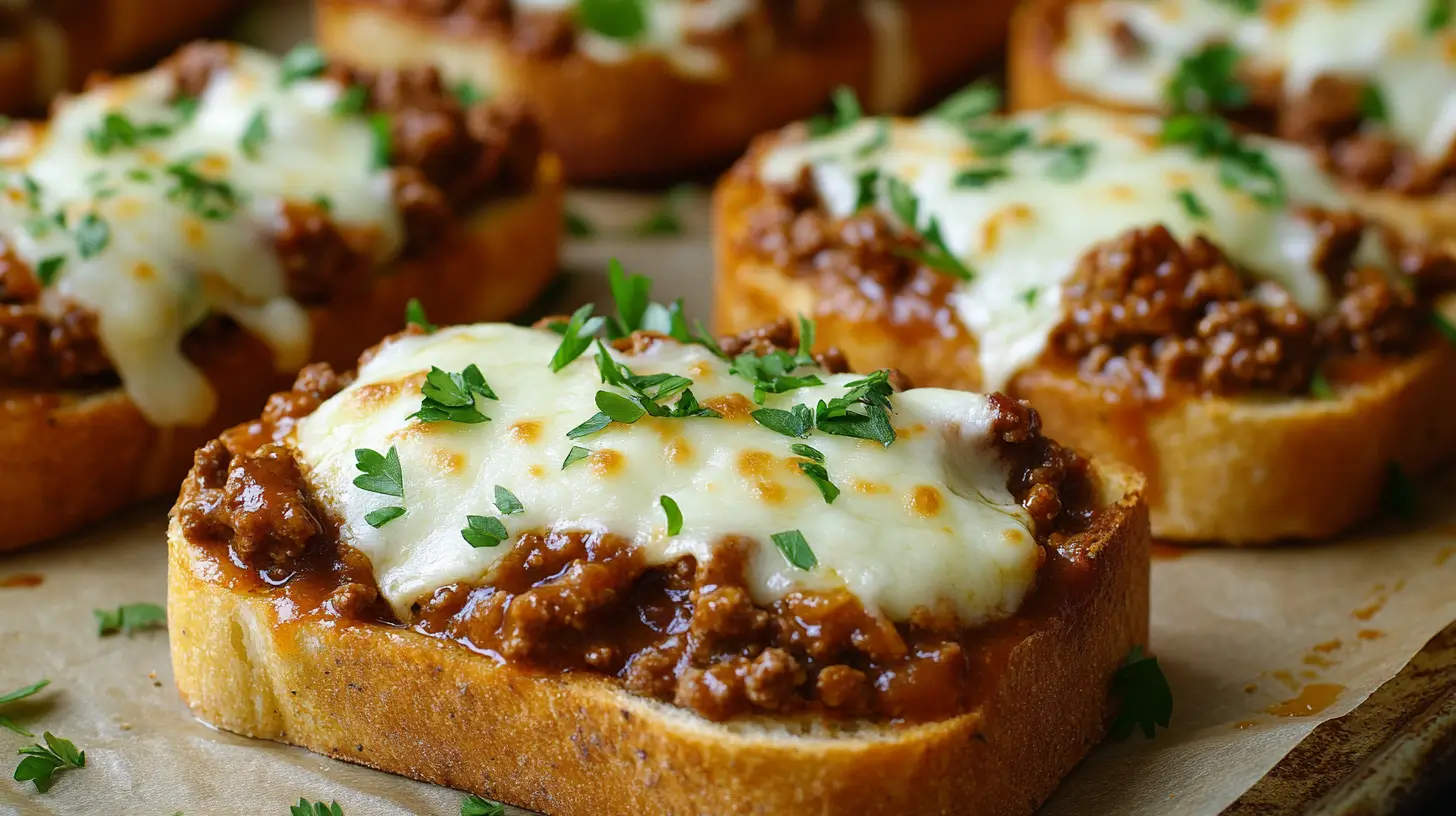 Texas Toast Sloppy Joes served on a plate with crispy fries.